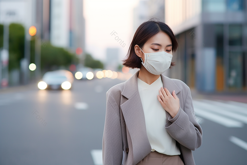 咽喉不舒服的女性感冒过敏换季亚健康实拍摄影图,高清,摄影图,摄影图片,图片大全,摄影图免费下载